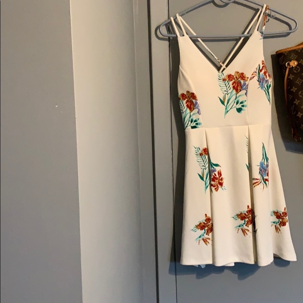 White floral dress
